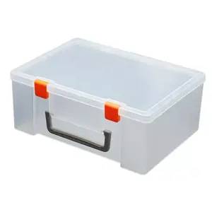 Plastique transparent extra large rectangle boîte vide pièces bricolage jouet boîte de rangement emballage finition boîte à outils