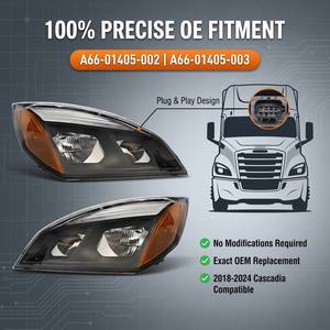 ไฟหน้า LED และฮาโลเจนจากโรงงานโดยตรง รุ่น A66-01405-002 A66-01405-003 สำหรับรถบรรทุก Freightliner Cascadia ปี 2018-2024 - Product Image 3