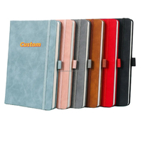 Cahiers scolaires rouges imprimés personnalisés à bas prix 100 feuilles lignes pointillées planificateurs en cuir journaux A5 A6 A7 tailles spirale carrée