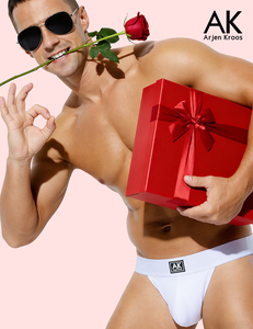 กางเกงในชาย AK Custom Patch โลโก้สั่งทำพิเศษ แบบเซ็กซี่ 3 มิติ ช่วยพยุงอวัยวะเพศชาย ทรงทีแบ็ค มินิธอง สำหรับผู้ชาย - Product Image 5