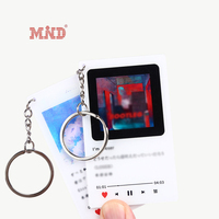 Porte-clés en acrylique avec puce RFID NFC intégrée, image musicale, appuyez pour écouter de la musique, chanson, album CD