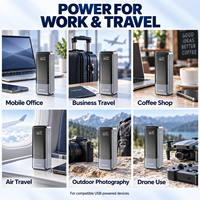 Batterie externe 27000 mAh, chargeur pour ordinateur portable 145 W, alimentation mobile portable 100 W, entrée/sortie rapide pour les voyages d'affaires et le travail en extérieur