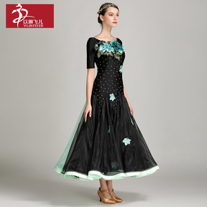 Ylf816 vestido de práctica de salón de baile de gama alta mujeres trajes de baile de tango <span class=keywords><strong>Flamenco</strong></span> mujeres vestido de práctica de baile suave para la venta - Product Image 2