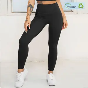 Celana Yoga Kualitas Tinggi Wanita, 3 Warna Solid Klasik Bisa Cocok 5 Buah Set Kain Daur Ulang Fashion Legging Worout