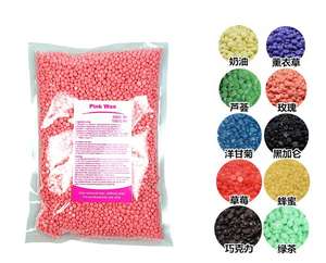 Perles de <span class=keywords><strong>cire</strong></span> dure professionnelles sans colophane 1kg Sacs d'approvisionnement OEM pour salon pour bikini/épilation intime Granules parfumés à la rose - Product Image 6