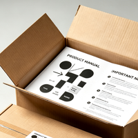 Manuel d'instructions pliable en papier épais recyclable et écologique, format personnalisé, impression d'une seule page, avec logo personnalisé, dépliant en papier personnalisé