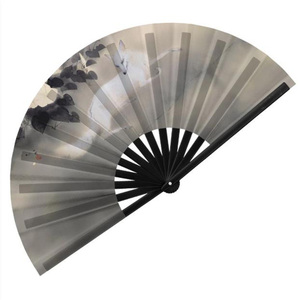Tùy Chỉnh Cá Nhân Lớn Lớn Bán Buôn Khuyến Mại Gấp Tre Gỗ Nhựa Tay <span class=keywords><strong>Fan</strong></span> Xách Tay Với Logo Trang Trí Đám Cưới - Product Image 1