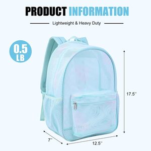 Sac à dos en filet transparent pour l'école, la plage, la natation, les sports, le travail et les voyages - Product Image 2