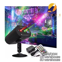 Projecteur laser 2-en-1 activé par le son, lumières LED RGB multicolores, DJ Disco Strobe, éclairage de scène pour hôtel, intensité réglable, ABS