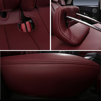 Housse de siège Toyota Hilux 2009, 5 places, ensemble complet, cuir imperméable, noir et rouge, directement de l'usine