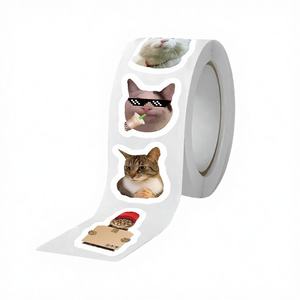 Etiquetas Adhesivas Personalizadas al por Mayor, Impresas a Color con Dibujos Animados, Ideales para Libros <span class=keywords><strong>de</strong></span> Colorear Infantiles y Cajas <span class=keywords><strong>de</strong></span> Regalo, Etiquetas Escribibles - Product Image 3