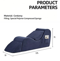 Ensemble de canapé de sol modulaire Yoga Lounge Chair, mousse haute densité 30D, fauteuil inclinable zéro gravité, canapé de sol pour jeux vidéo