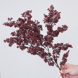 Flor Artificial Personalizada de una Sola Pieza, Moderna con Relieve de Bayas de Acebo, Decoración para el Hogar, Arreglos Florales para Hoteles, Suministros para Floristas - Product Image 6