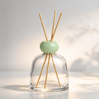 Vente en gros de flacons diffuseurs en verre transparent en forme de cloche de 50 ml, diffuseur d'arômes pour la maison, récipient en verre