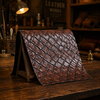 Papier peint en cuir PU gaufré effet crocodile, anti-moisissure, avec support tissé, pour sacs, décoration intérieure, ameublement