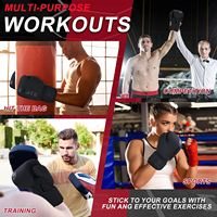 Gants de boxe en cuir PU de haute qualité, officiellement agréés, avec fermeture auto-agrippante – pour l'entraînement et le sparring – Logo personnalisé