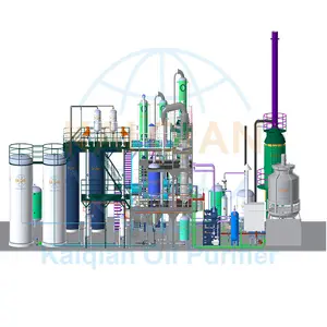 Automatic Waste Industry Car Lubricate Oil To Diesel Distillation With Refinery Produce Line