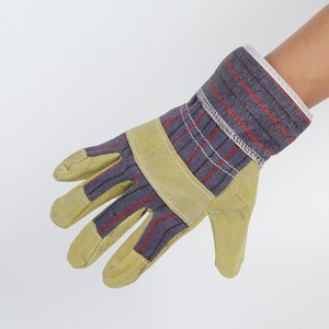 Guantes de Trabajo de Piel de Cerdo Gibbs de Alta Calidad y Durabilidad con Muñequera Elástica para Trabajos con Concreto, Protección Contra Fragmentos Afilados de Concreto y Llanas - Product Image 4