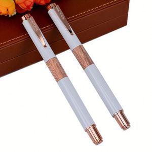 Stylo signature en métal personnalisé avec logo imprimé en encre bleue, largeur d'écriture de 0,5 mm, cadeau d'entreprise - Product Image 1