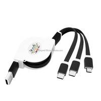 Câble USB rétractable 3 en 1 pour téléphone XS X, chargeur, câble Micro USB pour Android, câble USB Type C pour téléphone portable multi-usage