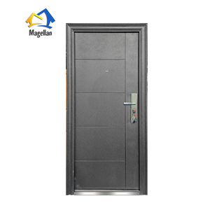 Porte d'entrée de sécurité en métal de luxe à <span class=keywords><strong>prix</strong></span> abordable, couleur personnalisée, grain de <span class=keywords><strong>bois</strong></span>, porte en acier de haute qualité pour maisons - Product Image 2