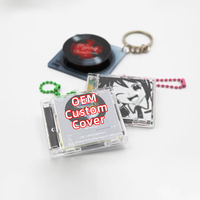 Vente en gros de boîte porte-clés pour CD porte-clés pour mini lecteur CD porte-clés en acrylique Smart NFC vierge pour cadeaux