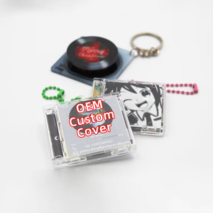 Bán Buôn CD Trường Hợp Hộp Keychain DVD Chủ Mini CD Máy Nghe Nhạc Vòng Chìa Khóa Trống Thông Minh NFC Acrylic Móc Khóa Cho Quà Tặng - Product Image 3