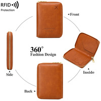 Nouveau multifonctionnel avion billet Clip voyage crédit porte-carte portefeuille RFID bloquant personnalisé en cuir porte-passeport