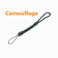 Dragonne courte en nylon pour articles de voyage, USB et porte-clés, avec boucle de positionnement, sangle réglable en nylon pour porte-clés