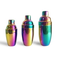 Ensemble de Shakers à Cocktails de Luxe en Acier Inoxydable Écologique de Haute Qualité, Style Européen, 500 ml, 6 Pièces pour la Maison, le Restaurant, l'Hôtel