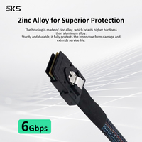 Cavo Mini SAS SFF 8087 a SFF 8087 ad Alta Velocità, Schermato con Treccia in Nylon, 36 Pin, per Trasferimento Dati Server, 0.5m 1m