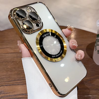 Nouvelle coque magnétique CD électroplaquée pour objectif d'appareil photo avec charge sans fil