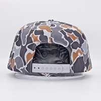 Topi Camo nilon cepat kering tahan air tali 5 Panel kustom Logo Vintage topi Snapback pinggir pinggir datar topi Hip Hop memancing luar ruangan