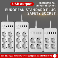 Multiprise compacte de bureau avec interrupteur, prises Schuko, double transfert de puissance, charge rapide