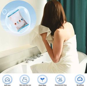 Toalla Facial Mágica Comprimida para Viaje, Desechable, de Tela No Tejida, de Secado Rápido, Redonda, Tamaño Grande, con Diseño de Perlas, Empaquetada en Bolsa Tipo Caramelo, con Logotipo Personalizado - Product Image 2
