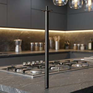 Allume-gaz en métal noir de 48 cm avec finition résistante à la rouille et poignée à ailettes pour usage commercial en cuisine - Modèle - Product Image 3