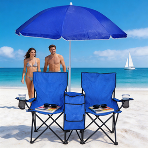 <span class=keywords><strong>Chaise</strong></span> <span class=keywords><strong>de</strong></span> plage double pliable avec parasol, <span class=keywords><strong>chaise</strong></span> <span class=keywords><strong>de</strong></span> <span class=keywords><strong>camping</strong></span> portable pour extérieur, patio, bord <span class=keywords><strong>de</strong></span> piscine, pêche - Product Image 3