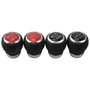 Car Gear <b>Knob</b> Leather Red And Black 6 Speed Manual Transmission <b>Shift</b> <b>Knob</b> For Subaru Ergonomic Design - Product Image 2