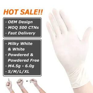 Disposable Powder Free Latex Non Sterile Medical Examination Glovees 100 Pcs/Box Latex Glovees China Wholesaler