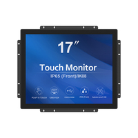 Greentouch monitor lcd touch screen, tela de toque de 17 polegadas com 10 pontos, industrial, monitor lcd