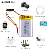JST 1.25 connecteur 3p 3.7v 562438 500mah Litre D'énergie Batterie au lithium polymère batterie pour enregistreur GPS PSP