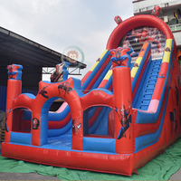 Grand toboggan gonflable Spiderman en PVC avec toboggan pour location de fêtes d'enfants