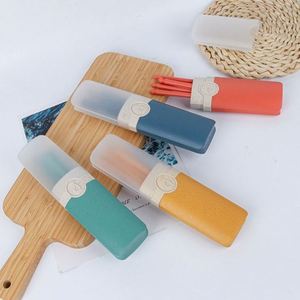 <b>Cheap</b> High Quality Promotional <b>Gift</b> Wheat Straw Tableware Dinnerware Portable Camping Tableware <b>Set</b> - Product Image 3
