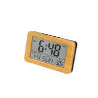 Horloge numérique électronique de bureau avec écran LCD, calendrier et fonction snooze pour salon et bureau