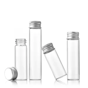 Klein Formaat Glazen Buisvormige Fles Glazen Flesjes Met Aluminium Dop