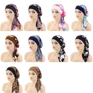 หมวกผ้าโพกศีรษะแฟชั่นยืดหยุ่นสำหรับผู้หญิงฮิญาบมุสลิม - Product Image 2