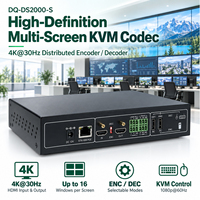 Encodeur-Décodeur KVM Distribué Multi-Écrans 4K30Hz PoE avec 2 Ports USB2.0 ENC PC DEC Souris Clavier pour Conférence et Salle de Contrôle