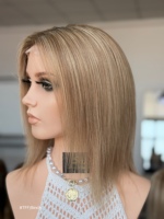 Perruques en cheveux humains SHY Medical, en PU, entièrement nouées à la main, avec une ligne de cheveux naturelle, confortables à porter, pour la remplacement capillaire, destinées aux distributeurs et à la vente en gros