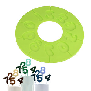 Silicone Number Lollipop Mold 10-Ring 3D Chocolate Mold For Birthday <b>Cake</b> <b>Decorating</b> <b>Supplies</b> - Product Image 1