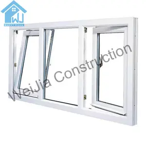 하이 퀄리티 맞춤형 PVC 창 집 저렴한 가격 슬링 UPVC 창 고정 PVC 프로필 기울기 및 회전 창